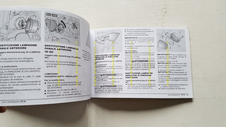 Aprilia SR 50 2000-02 manuale uso manutenzione italiano originale
