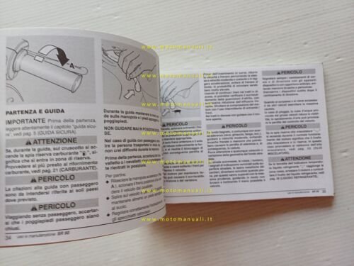 Aprilia SR 50 2000-2002 manuale uso manutenzione ORIGINALE