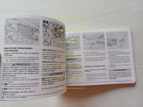 Aprilia SR 50 2000-2002 manuale uso manutenzione ORIGINALE