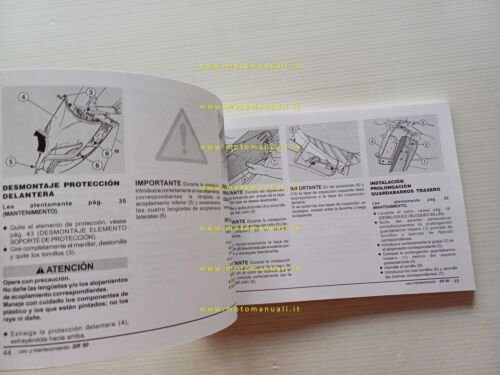 Aprilia SR 50 2003 manuale uso manutenzione testo INGLESE GRECO