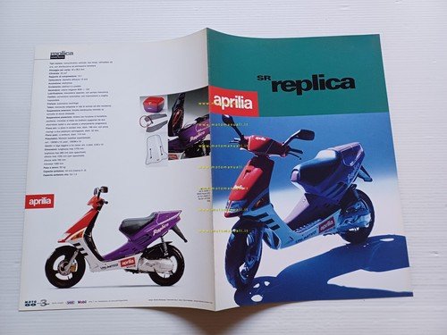 Aprilia SR 50 Replica Reggiani depliant originale ITALIANO originale