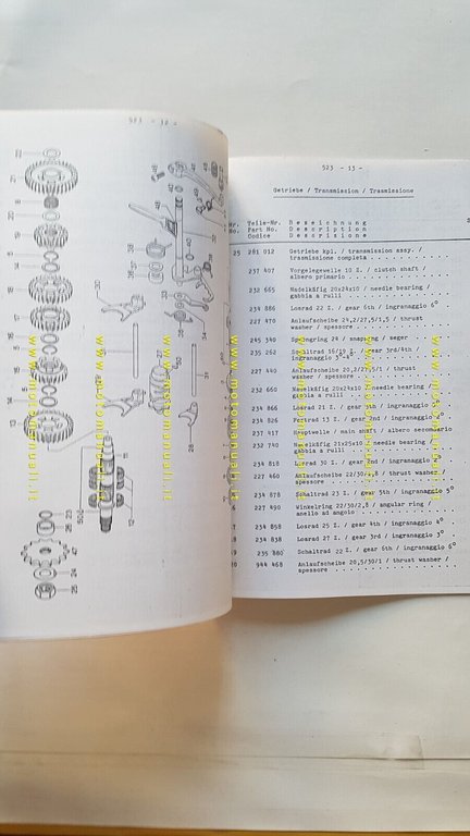 Aprilia STRADA 125 1985 catalogo ricambi MOTORE 127 engine parts …