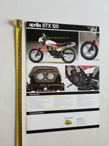 Aprilia STX 125 1984 depliant originale italiano brochure