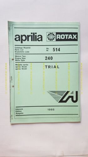 Aprilia Trial 1985 catalogo ricambi MOTORE 240 originale engine parts …