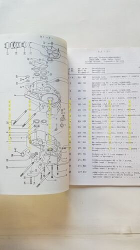 Aprilia Trial 1985 catalogo ricambi MOTORE 280 originale engine parts …