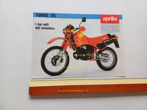 Aprilia Tuareg 125 1985 enduro depliant moto italiano originale brochure