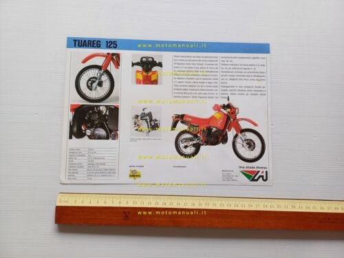 Aprilia Tuareg 125 1985 enduro depliant moto italiano originale brochure