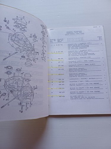 Aprilia Tuareg 125 1987 catalogo ricambi MOTORE Rotax originale