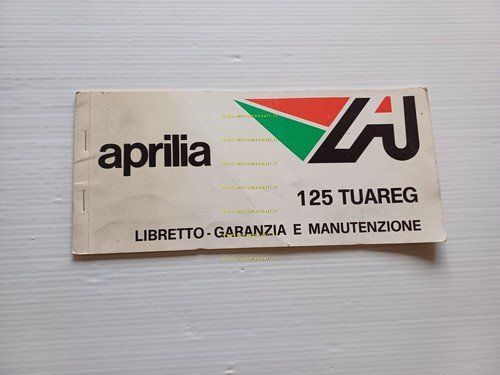 Aprilia Tuareg 125 libretto tessera garanzia NUOVO originale