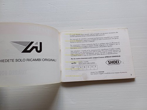 Aprilia Tuareg 600 Wind manuale uso manutenzione libretto istruzioni originale