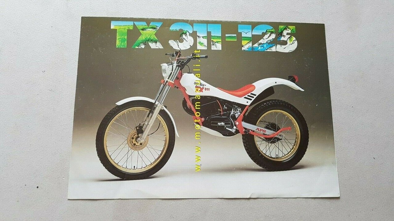 Aprilia TX 311-125 1986 depliant originale moto brochure prospekt