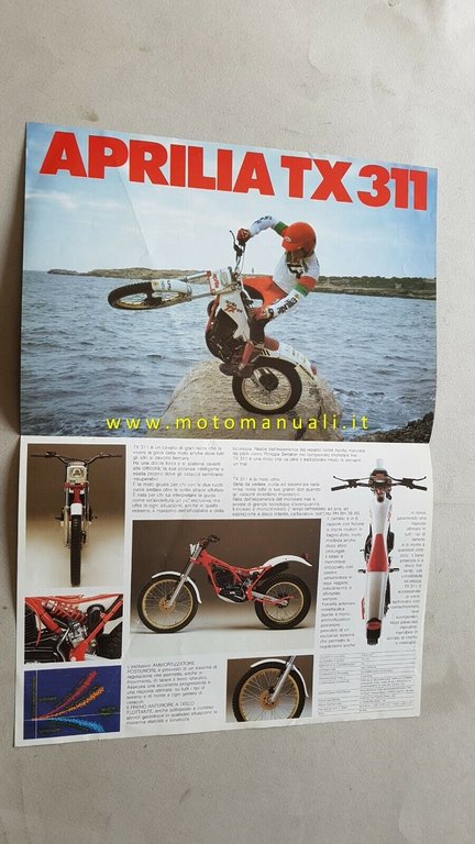 Aprilia TX 311-125 1986 depliant originale moto brochure prospekt