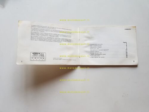 Aprilia TX 311 M - TX 125 M 1986 manuale …