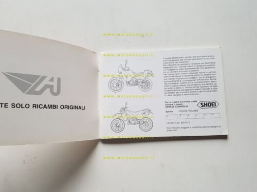 Aprillia 50 Tuareg - RX 1989 manuale uso manutenzione originale …