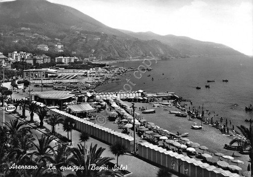 Arenzano Bagni Sole spiaggia 1962