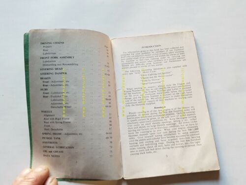 Ariel modelli monocilindrici 1951 manuale uso manutenzione INGLESE originale