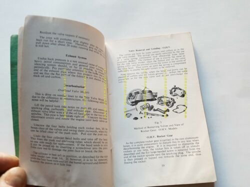 Ariel modelli monocilindrici 1951 manuale uso manutenzione INGLESE originale