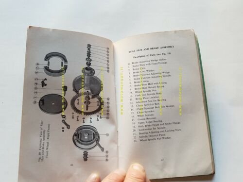 Ariel modelli monocilindrici 1951 manuale uso manutenzione INGLESE originale