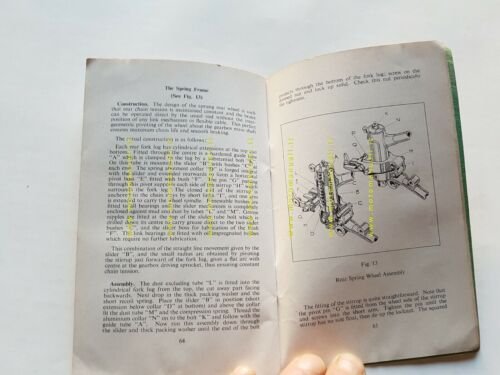 Ariel modelli monocilindrici 1951 manuale uso manutenzione INGLESE originale