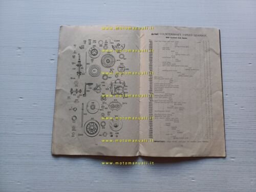 Ariel modelli trasmissione cinghia 1914-15 catalogo ricambi Inglese originale
