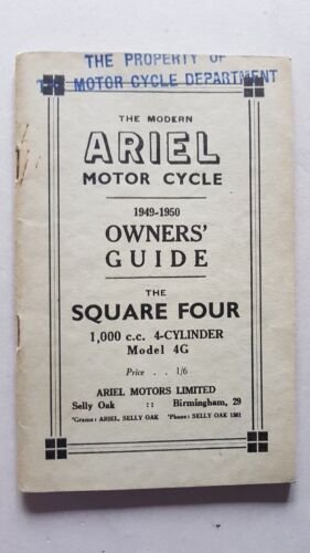 Ariel Square Four 1000 De Luxe mod. 46 1949-50 manuale …