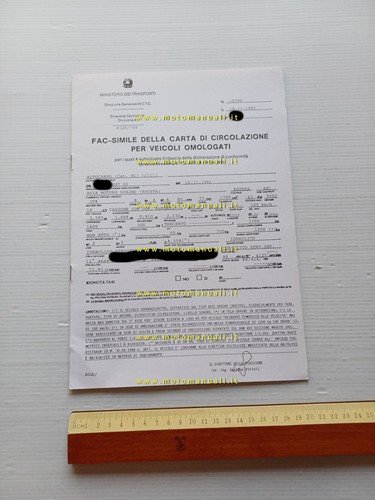 Asia Motors Rocsta 1.8 1991 Facsimile scheda DGM estensione di …