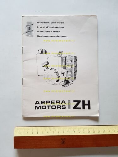 Aspera Motors motore 50 ZH 1970 manuale uso manutenzione ITALIANO …