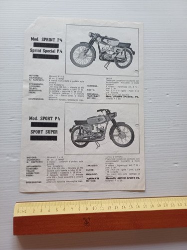 Aspes 50 modelli 1969 Bouby King-Sprint-Sport 4V depliant italiano originale