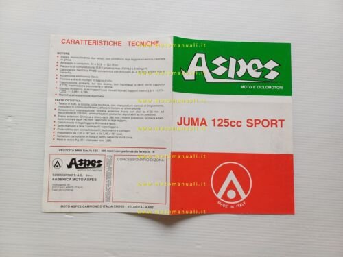 Aspes Juma 125 Sport depliant italiano originale