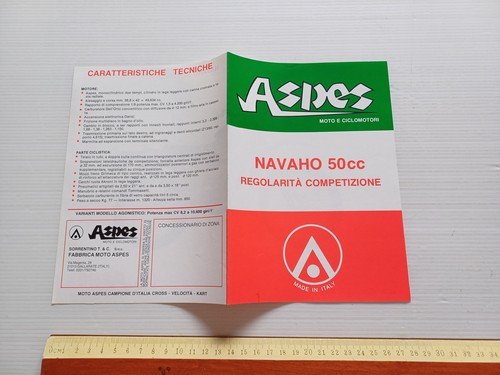 Aspes Navaho 50 Regolarità Competizione 1977 depliant italiano originale