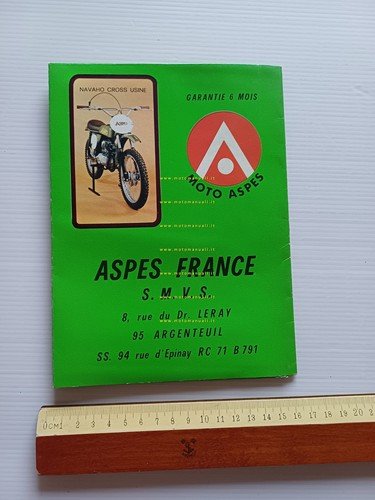 Aspes produzione modelli 125 - 50 1971-72 depliant originale FRANCESE