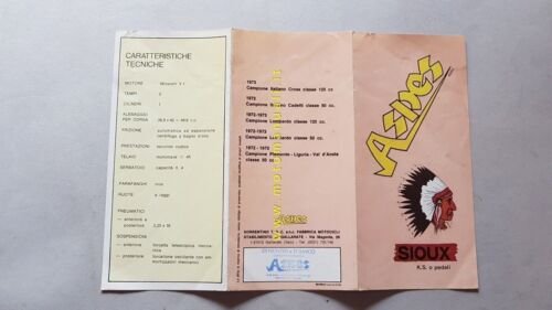 ASPES Sioux 50 1973 ciclomotore depliant originale brochure moped bromfiet