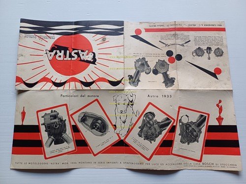 Astra 175 1933 depliant italiano anteguerra originale