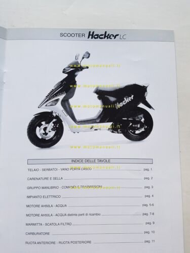Atala 50 Hacker LC 1997 catalogo ricambi TELAIO originale spare …