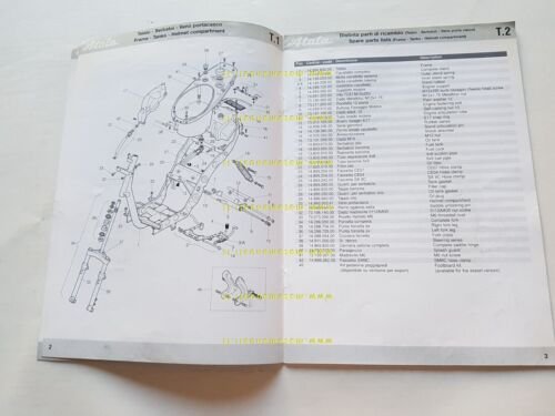 Atala 50 Skeggia 1998 catalogo ricambi TELAIO originale spare parts …