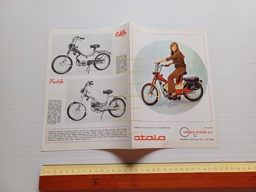 Atala produzione ciclomotori anni 60 depliant italiano originale