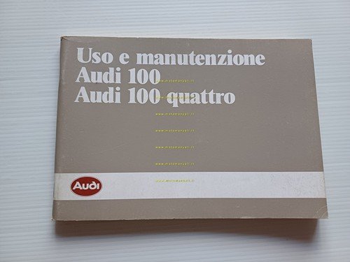 Audi 100 - 100 Quattro 1985 manuale uso manutenzione libretto …