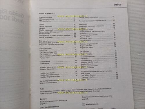 AUDI 100 - Audi 200 manuale officina manutenzione 1981 originale