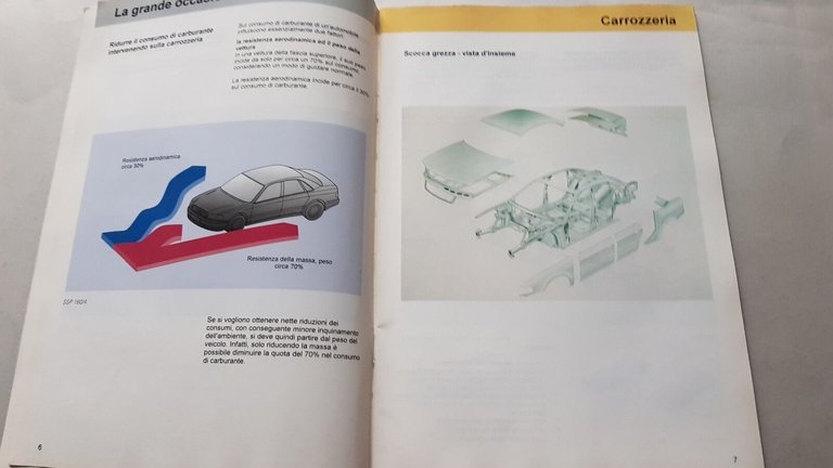 Audi 8 carrozzeria alluminio 1994 manuale opuscolo descrizione per venditori