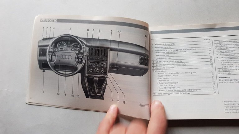 Audi 80 1989 manuale uso libretto originale auto italiano