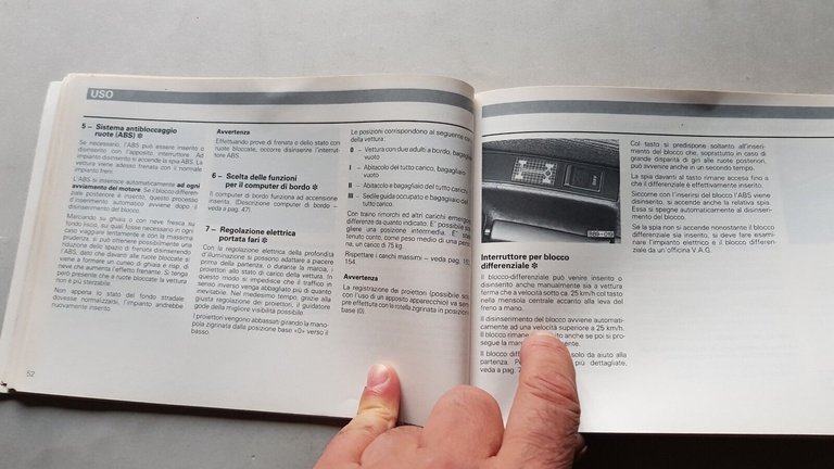 Audi 80 1989 manuale uso libretto originale auto italiano