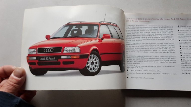 Audi 80 Avant 1992 manuale uso libretto originale auto italiano