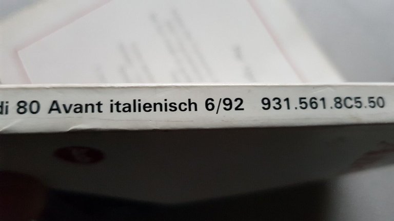 Audi 80 Avant 1992 manuale uso libretto originale auto italiano
