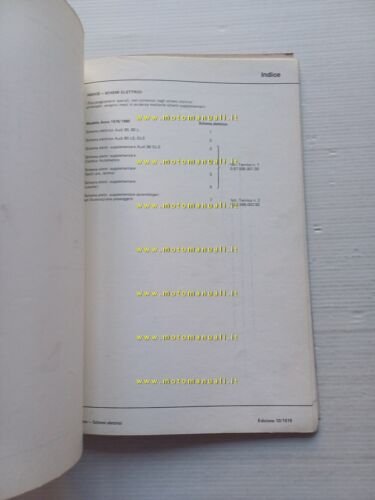 Audi 80 modelli 1979-81 manuale officina schemi elettrici italiano originale