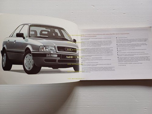 Audi 80 modelli 1991 manuale uso manutenzione libretto italiano originale