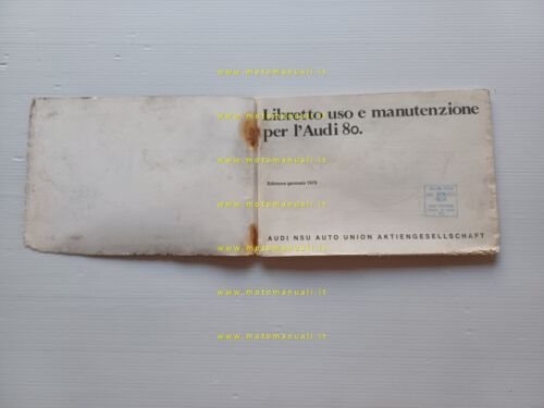 AUDI 80 tutti modelli 1979 manuale uso manutenzione italiano originale