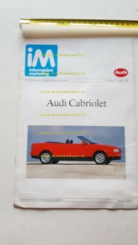 AUDI Cabriolet 1991 depliant Organizzazione di Vendita ITALIA originale brochure