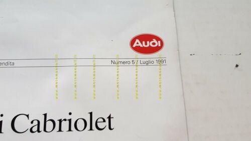 AUDI Cabriolet 1991 depliant Organizzazione di Vendita ITALIA originale brochure