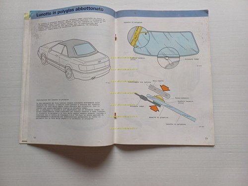 Audi Cabriolet 1991 manuale opuscolo descrizione funzionamento per officine