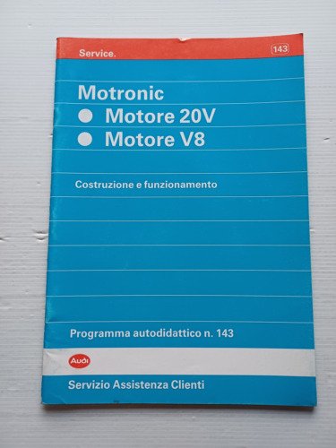 AUDI motore 20V-V8 1991 manuale opuscolo descrizione officine italiano originale